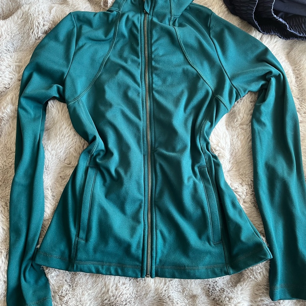 Hollister Gilly Hicks Teal Jacket with pockets
